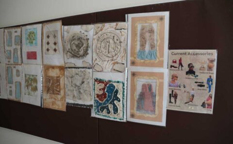 Fashion design stitching and pattern-making lab equipped with sewing machines at Dhruva College